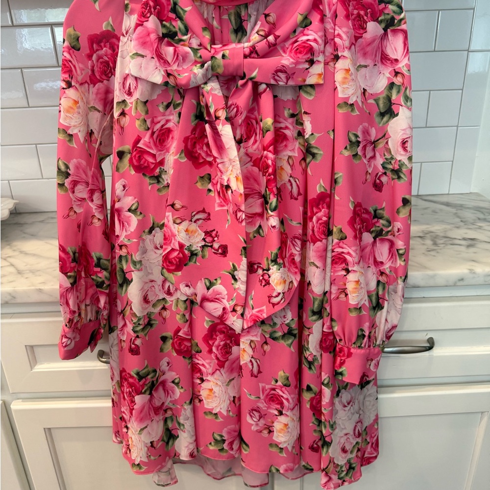 Floral Pink Kids Dress